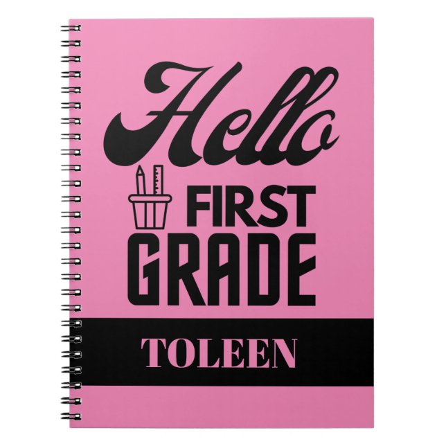 Personlig Hej First Klass Anteckningsbok (Framsidan)
