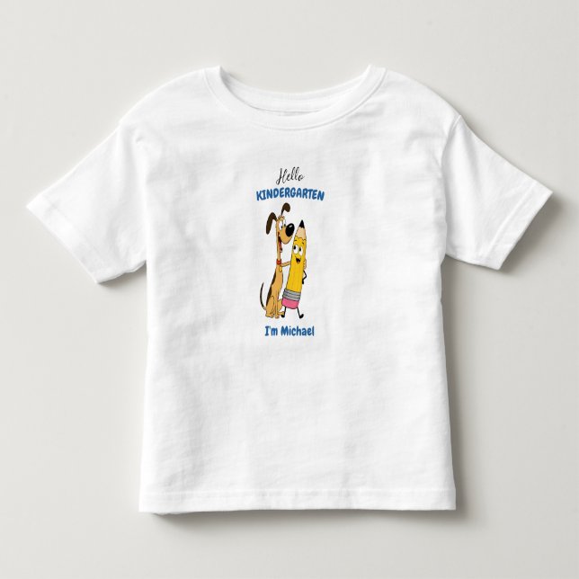 Personlig Hej Förskola  T Shirt (Framsida)