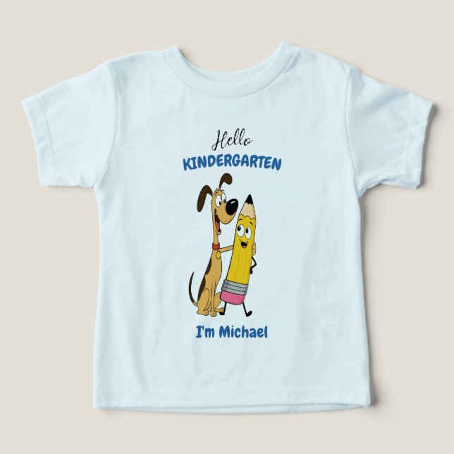 Personlig Hej Förskoleklass  T Shirt (Design Framsida)