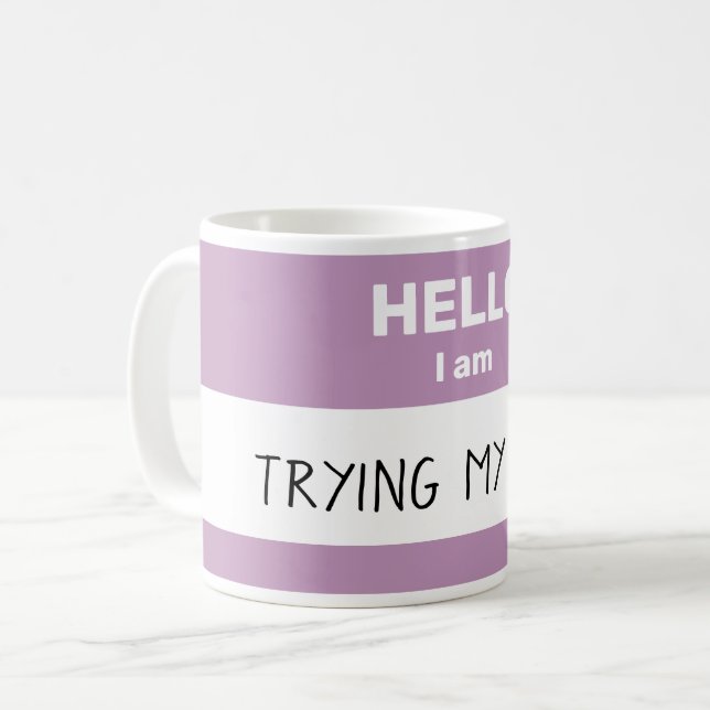 Personlig "Hej I am" Mugg (Framsida vänster)
