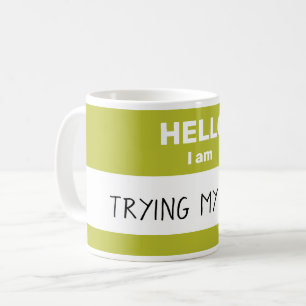 Personlig "Hej I am" Mugg