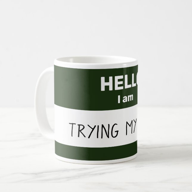Personlig "Hej I am" Mugg (Framsida vänster)
