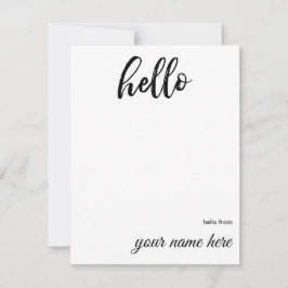Personlig Hej Notecards Anteckningskort
