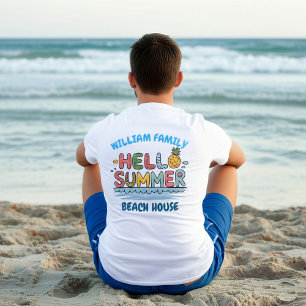 Personlig Hej Sommar Familj Matchande Semester T Shirt