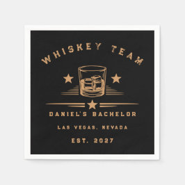 Personlig Helg Bachelorfest med Whiskytema Pappersservett