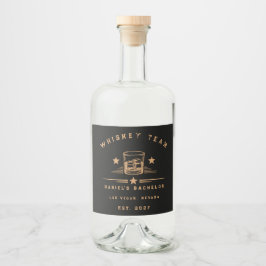 Personlig helg för möhippa med whiskitema spritflaskor etikett