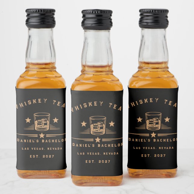 Personlig Helg Möhippa Med Whiskytema Spritflaskor Etikett (Flaskor)