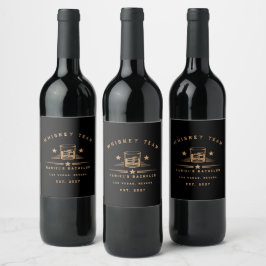 Personlig Helg Möhippa Med Whiskytema Vinflaska Etikett