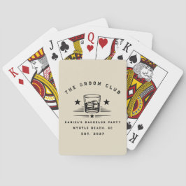 Personlig Helg Pojkarnas Sista Firande Med Whiskey Casinokort