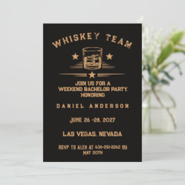 Personlig Helg Pojkfest med Whiskytema Inbjudningar