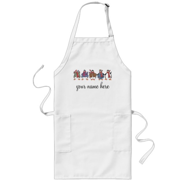 Personlig Helgdag Baking Apron Långt Förkläde (Framsidan)