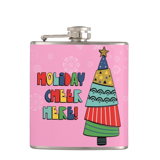 Personlig Helgdag Cheer här-kolv Fickplunta (Framsidan)