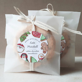 Personlig Helgdag Cookie Baking Runt Klistermärke