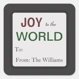 Personlig Helgdag Gift Märkre Stickers Fyrkantigt Klistermärke