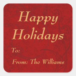 Personlig Helgdag Gift Märkre Stickers Fyrkantigt Klistermärke