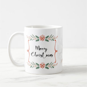 Personlig Helgdag julfamiljfoto Kaffemugg