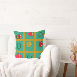 Personlig Helgdag Ornamental Squares vid Guld Kudde