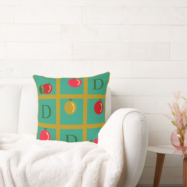 Personlig Helgdag Ornamental Squares vid Guld Kudde (Soffa)