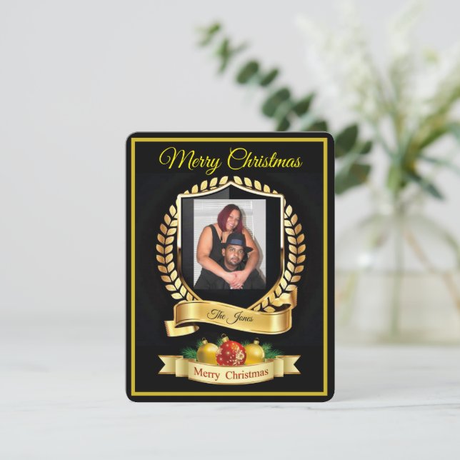 Personlig Helgdagars hälsningskort Julkort (Stående Fram)