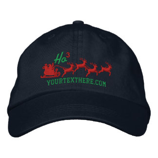 Personlig Helgdagars Santa Sleigh Ride Scene Broderad Keps