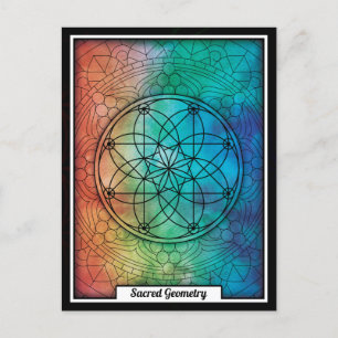 Personlig Helig Geometry Colorful Mandala Vykort