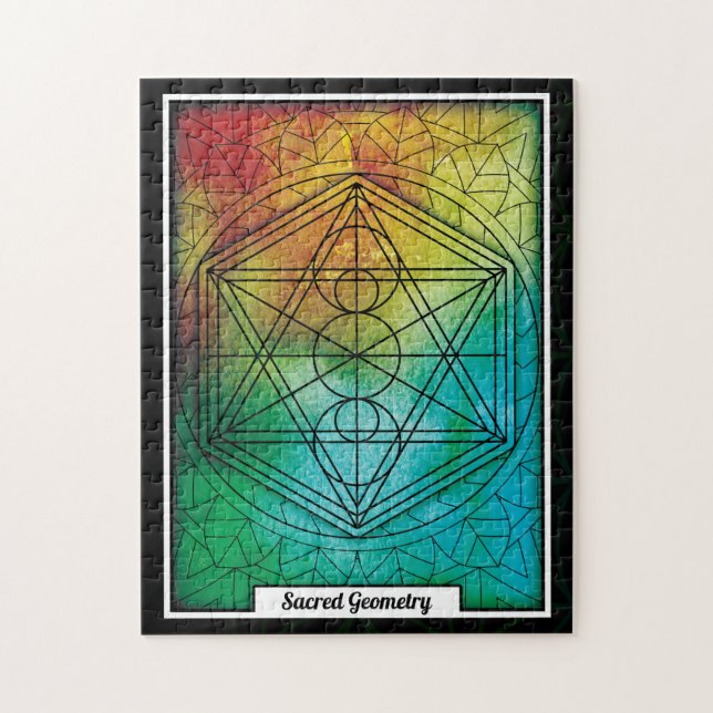 Personlig Helig Geometry Mandala Pussel (Vertikal)