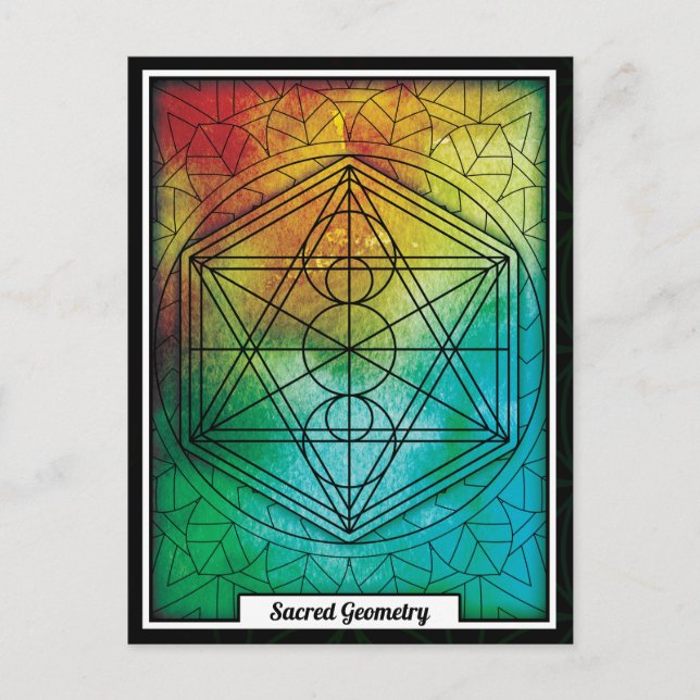 Personlig Helig Geometry Mandala Vykort (Framsida)