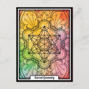 Personlig Helig Geometry Metatron's Cube Vykort