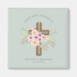 Personlig Heliga Communion Blommigt Kor Magnet