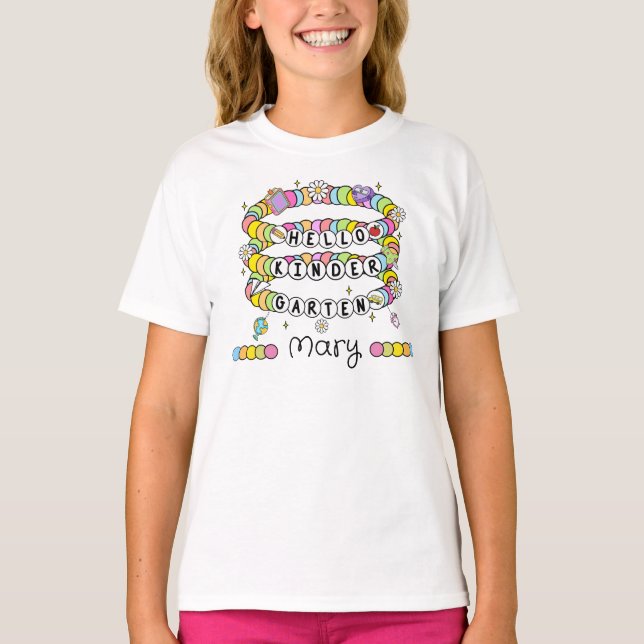 Personlig Hello Kindergarten T-Shirt (Framsida)