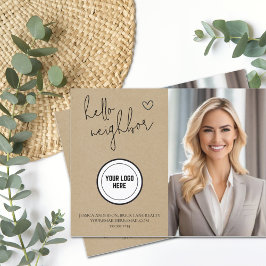 Personlig Hello Neighbor Realty Kraftpapper Vykort