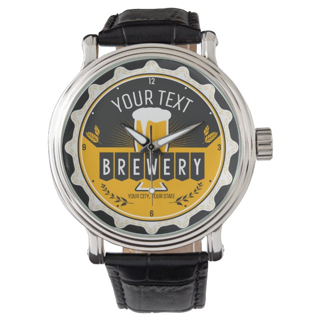 Personlig Hem Brewery Craft Beer Pub Armbandsur (Framsida)