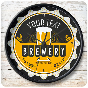 Personlig Hem Brewery Craft Beer Pub Stor Klocka