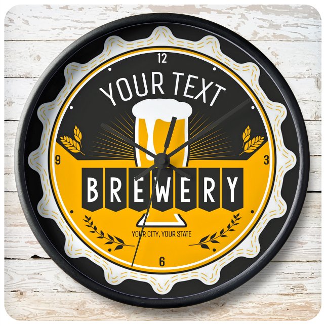 Personlig Hem Brewery Craft Beer Pub Stor Klocka (Skapare uppladdad)