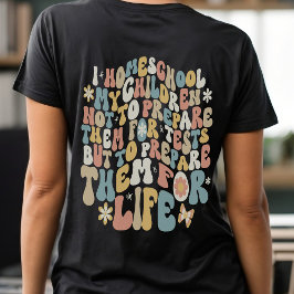 Personlig Hemeschool Retro Anpassningsbar Text Fär T Shirt