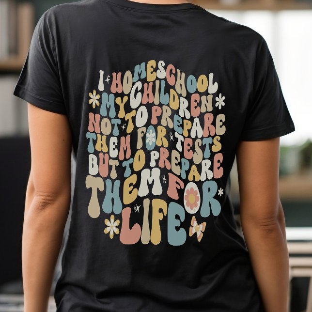 Personlig Hemeschool Retro Anpassningsbar Text Fär T Shirt (Skapare uppladdad)