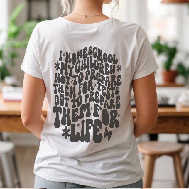 Personlig Hemeschool Retro Anpassningsbar Text Fär T Shirt (Skapare uppladdad)