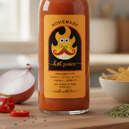Personlig hemlagad het sauce orange etikett adressetikett