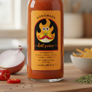Personlig hemlagad het sauce orange etikett adressetikett