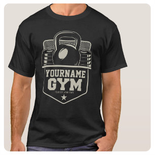 Personlig hemma GYM Kettlebell Fitness Träning T Shirt