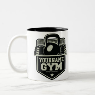 Personlig Hemma GYM Kettlebell Fitness Träning Två-Tonad Mugg