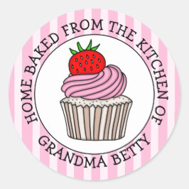 Personlig hemmabakad av   runt klistermärke