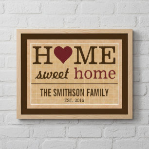 Personlig Hemmet Är Sött Familj Välkommen Poster