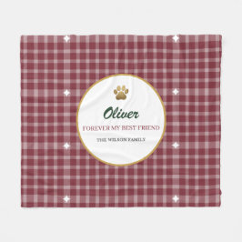 Personlig Heritage Plaid Husdjursfilt Vintage Fleecefilt