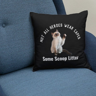 Personlig Hero Cat Pappa Fars dag Gift Funny Kudde