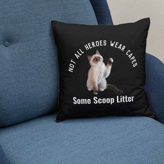 Personlig Hero Cat Pappa Fars dag Gift Funny Kudde (Skapare uppladdad)