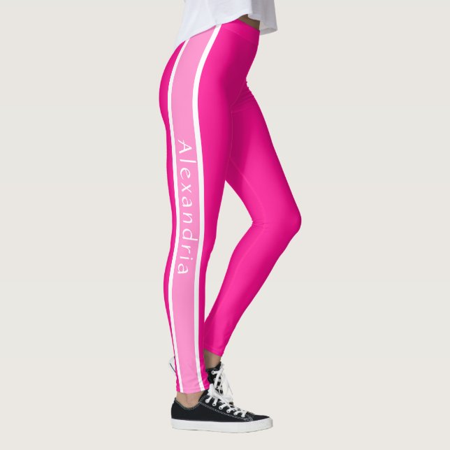 Personlig hetrosa och rosa leggings (Höger)