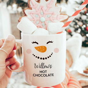 Personlig Hett Chocolate Snögubbe Kids Kaffemugg