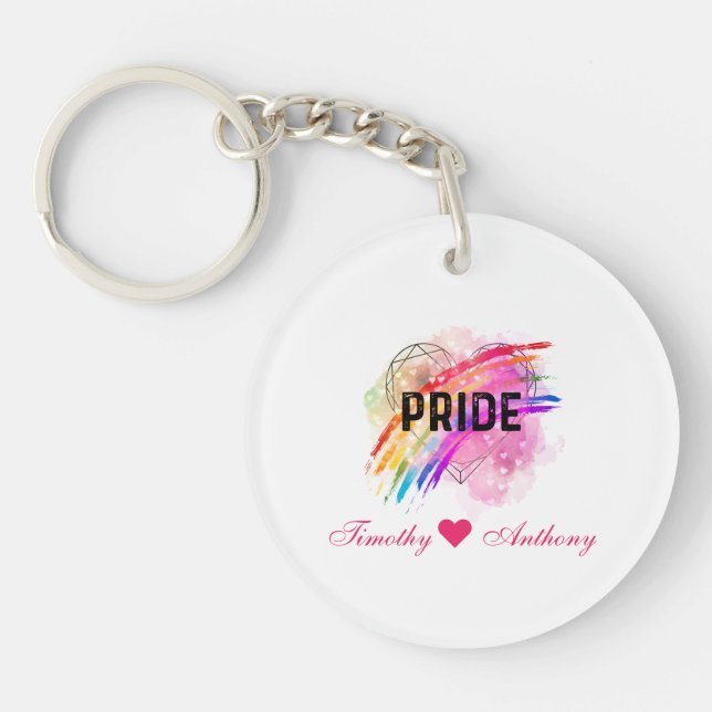 Personlig HGBTQ Pride Rainbow Färg Heart (Framsidan)