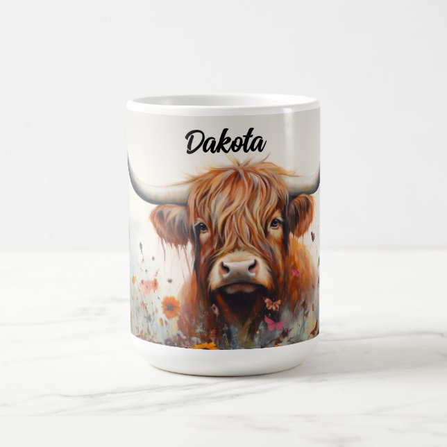 Personlig Highland Cow Mugg (Center)